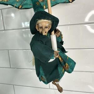 Vintage With Hanging From Umbrella Paper Mache? ‎ 8"T